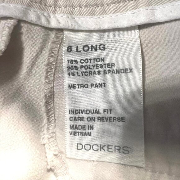 Dockers Ideal Fit Women's 6 Long Khaki Slacks-Casual-100 % Cotton-Front Pockets - Picture 12 of 13